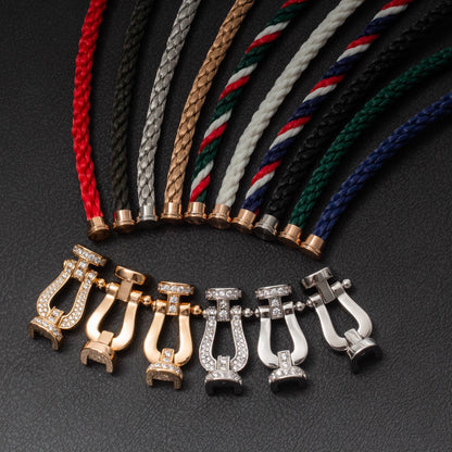 [NOBLE AURA]Love & Force Large Horseshoe Trio Bracelet Stack Set