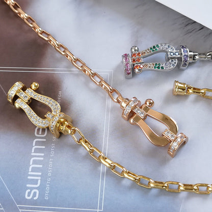 [NOBLE AURA]FORCE LARGE HORSESHOE CLASP  METAL BRACELET