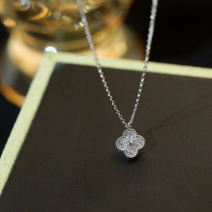 [NOBLE AURA]CLOVER MINI 9.5MM PENDANT DIAMOND NECKLACE