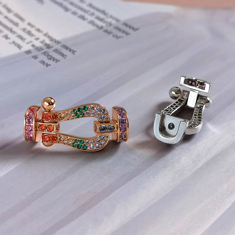 [NOBLE AURA]FORCE LARGE HORSESHOE  COLORED DIAMOND BRACELET ROSE GOLD