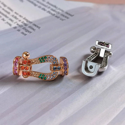 [NOBLE AURA]FORCE LARGE HORSESHOE  COLORED DIAMOND BRACELET ROSE GOLD