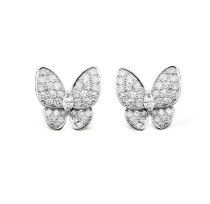 [NOBLE AURA]BUTTERFLY ALL DIAMOND EARRINGS