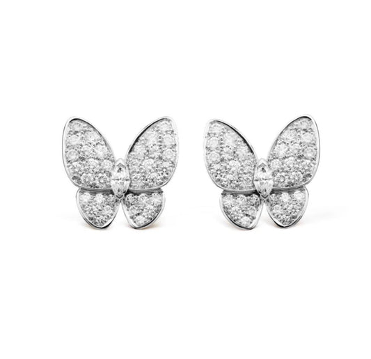 [NOBLE AURA]BUTTERFLY ALL DIAMOND EARRINGS