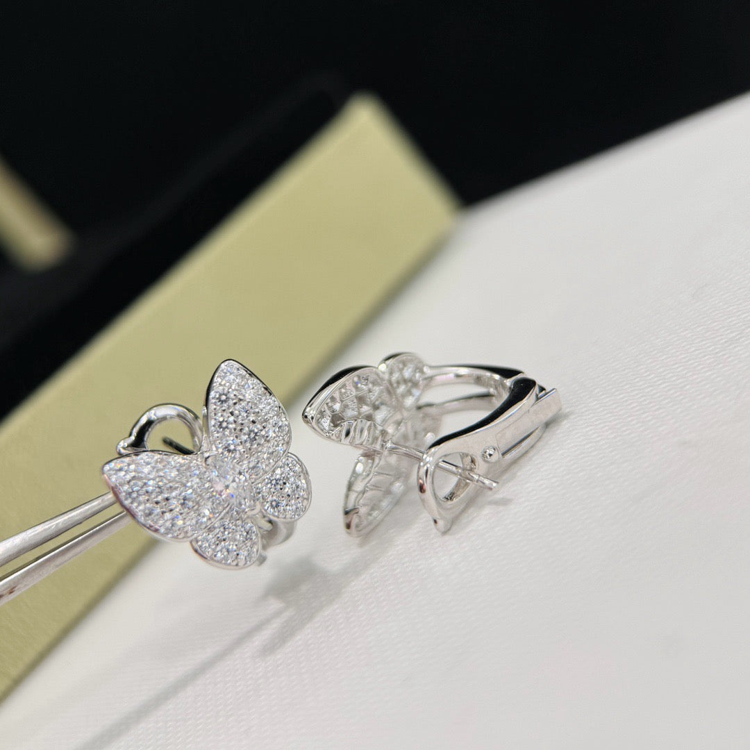 [NOBLE AURA]BUTTERFLY ALL DIAMOND EARRINGS