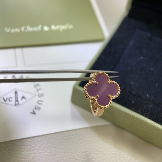 [NOBLE AURA]CLOVER  PURPLE VIOLET RING