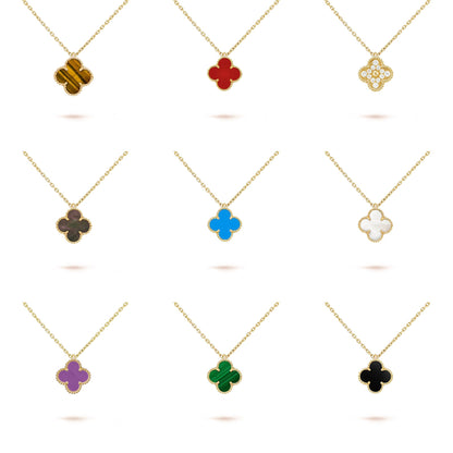 [NOBLE AURA]CLOVER MINI 9.5MM CARNELIANS NECKLACE COLLECTION