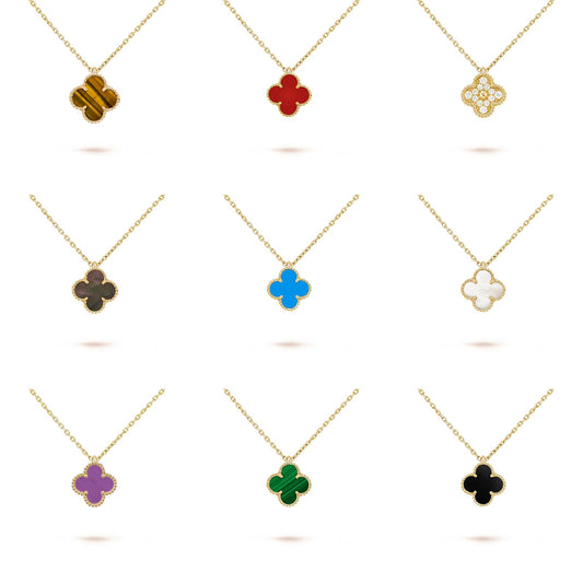 [NOBLE AURA]CLOVER MINI 9.5MM CARNELIANS NECKLACE COLLECTION