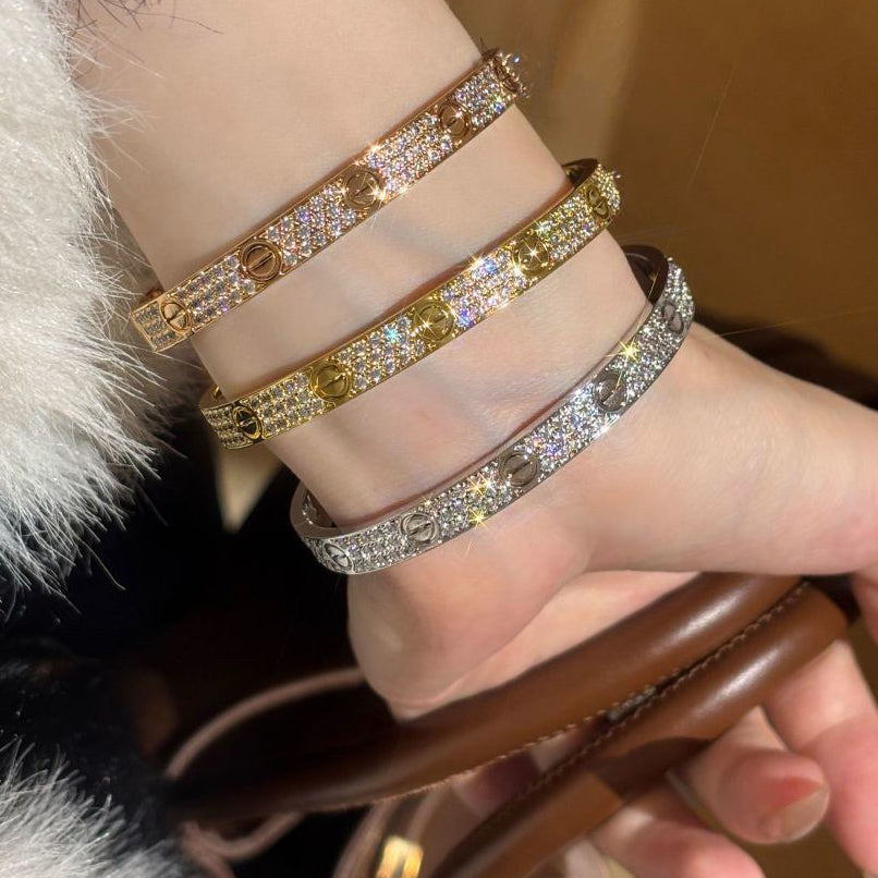 [NOBLE AURA]LOVE BRACELET 6.1MM DIAMOND-PAVED