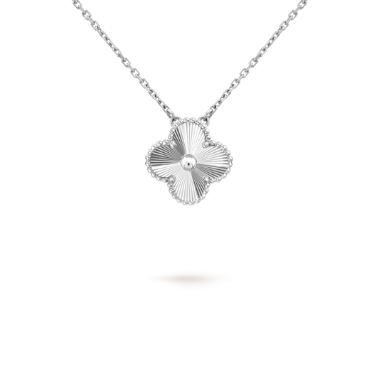 [NOBLE AURA]CLOVER 15MM LASER NECKLACE SILVER