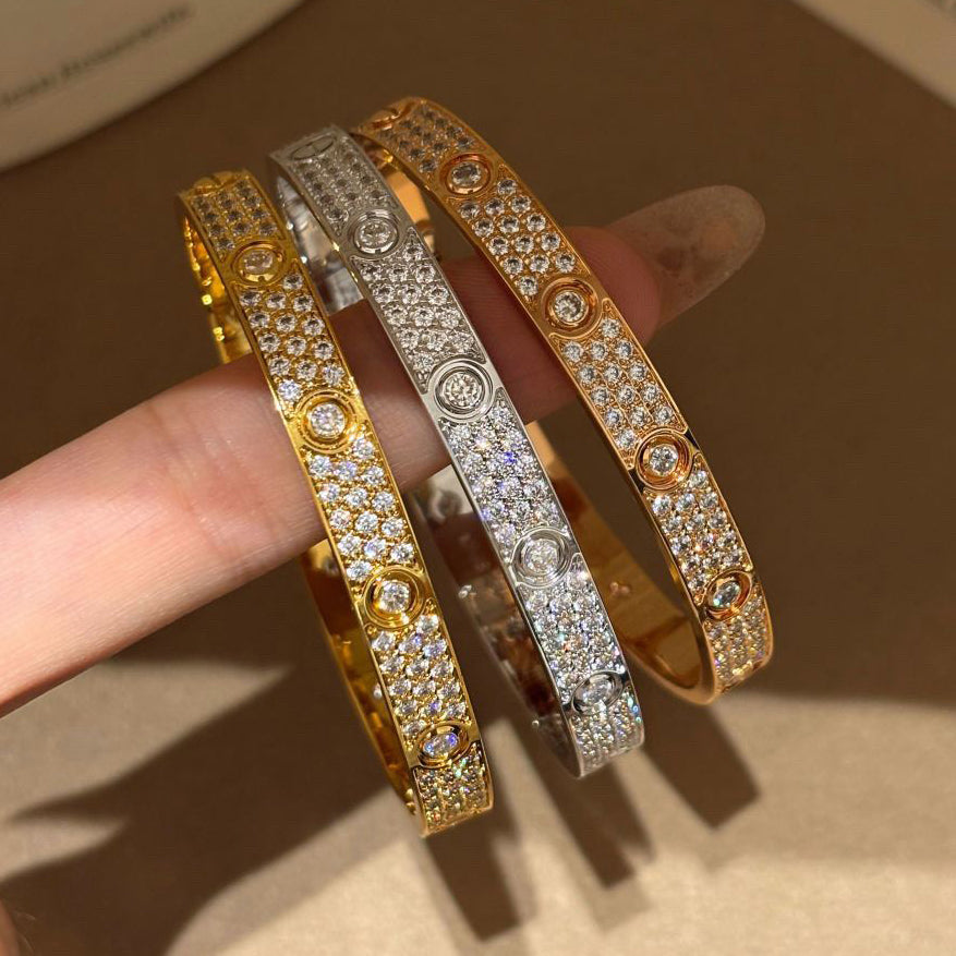 [NOBLE AURA]LOVE BRACELET 6.1MM DIAMOND-PAVED 10 BIG DIAMONDS