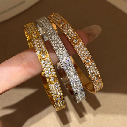 [NOBLE AURA]LOVE BRACELET 6.1MM DIAMOND-PAVED 10 BIG DIAMONDS