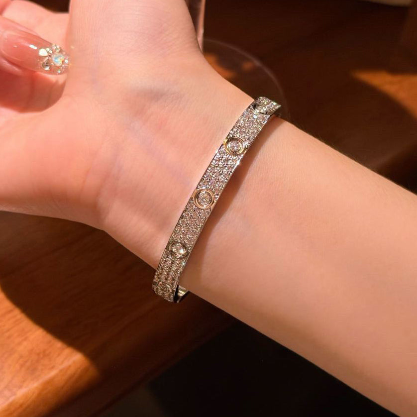 [NOBLE AURA]LOVE BRACELET 6.1MM DIAMOND-PAVED 10 BIG DIAMONDS