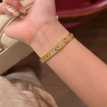 [NOBLE AURA]LOVE BRACELET 6.1MM DIAMOND-PAVED 10 BIG DIAMONDS