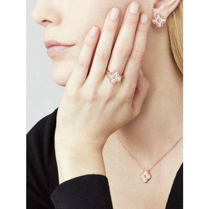 [NOBLE AURA]CLOVER 15MM DIAMOND SINGLE FLOWER NECKLACE