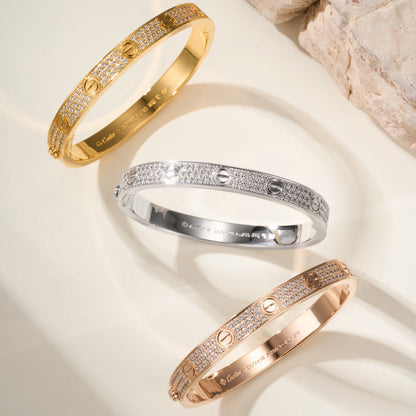 [NOBLE AURA]LOVE BRACELET 6.1MM DIAMOND-PAVED