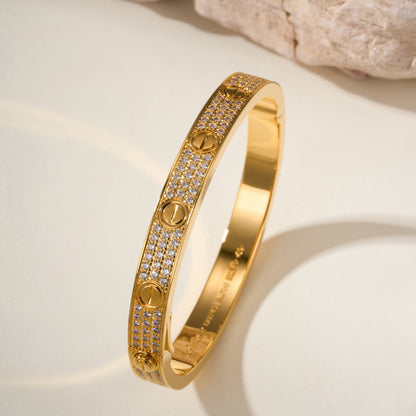 [NOBLE AURA]LOVE BRACELET 6.1MM DIAMOND-PAVED