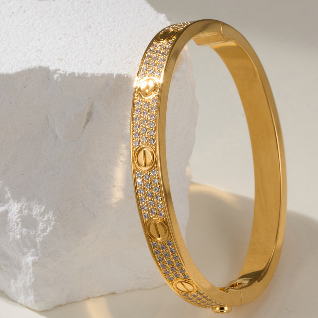 [NOBLE AURA]LOVE BRACELET 6.1MM DIAMOND-PAVED