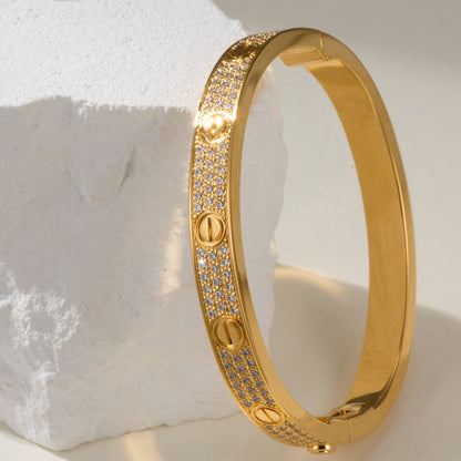 [NOBLE AURA]LOVE BRACELET 6.1MM DIAMOND-PAVED