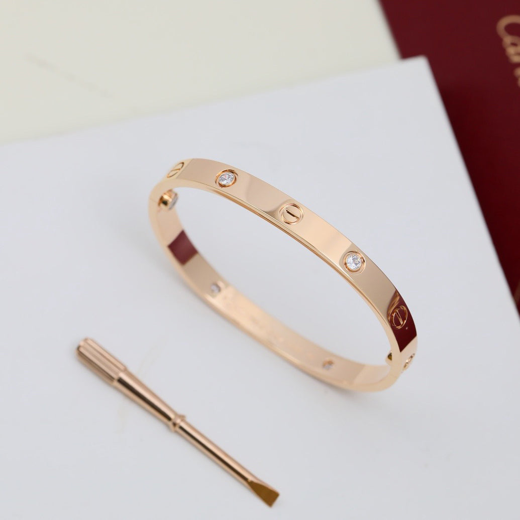 [NOBLE AURA]LOVE BRACELET 6.1MM 4 DIAMONDS