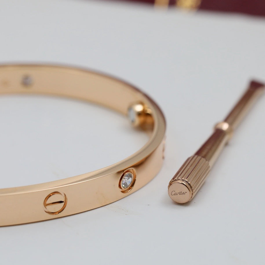 [NOBLE AURA]LOVE BRACELET 6.1MM 4 DIAMONDS