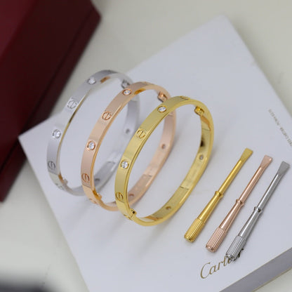 [NOBLE AURA]LOVE BRACELET 6.1MM 4 DIAMONDS