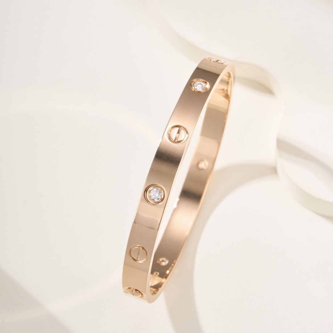 [NOBLE AURA]LOVE BRACELET 6.1MM 4 DIAMONDS