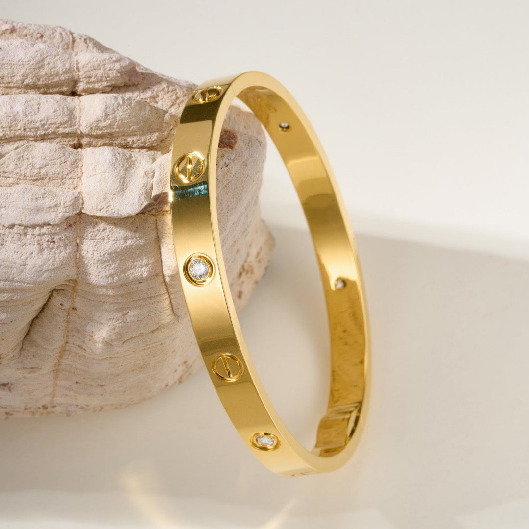 [NOBLE AURA]LOVE BRACELET 6.1MM 4 DIAMONDS