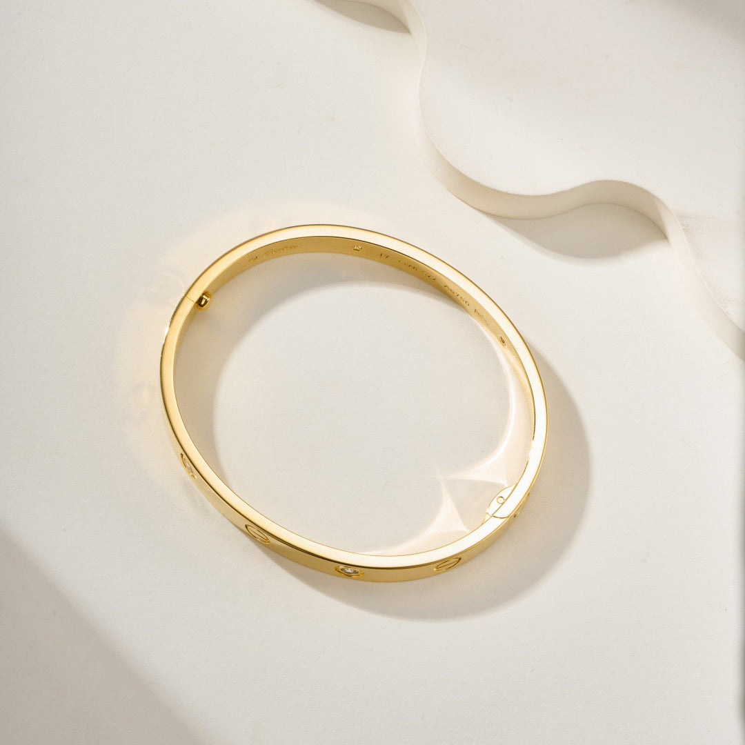 [NOBLE AURA]LOVE BRACELET 6.1MM 4 DIAMONDS
