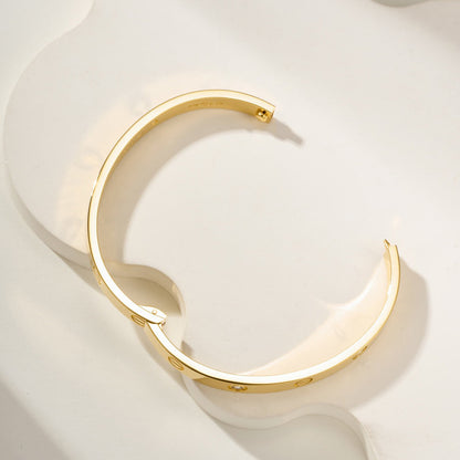 [NOBLE AURA]LOVE BRACELET 6.1MM 4 DIAMONDS