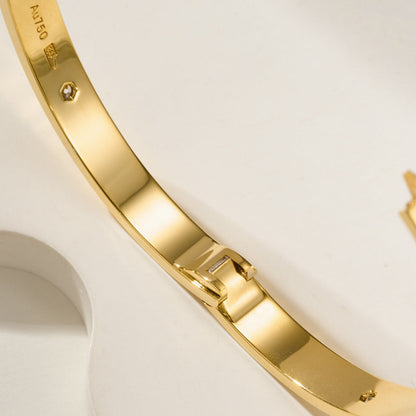 [NOBLE AURA]LOVE BRACELET 6.1MM 4 DIAMONDS