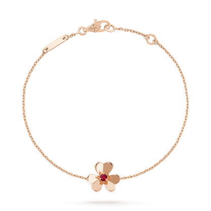 [NOBLE AURA]FRIVOLE GOLD FLOWER PINK MALACHITE BRACELET