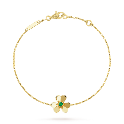 [NOBLE AURA]FRIVOLE GOLD FLOWER PINK MALACHITE BRACELET