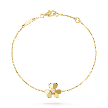 [NOBLE AURA]FRIVOLE GOLD FLOWER PINK MALACHITE BRACELET