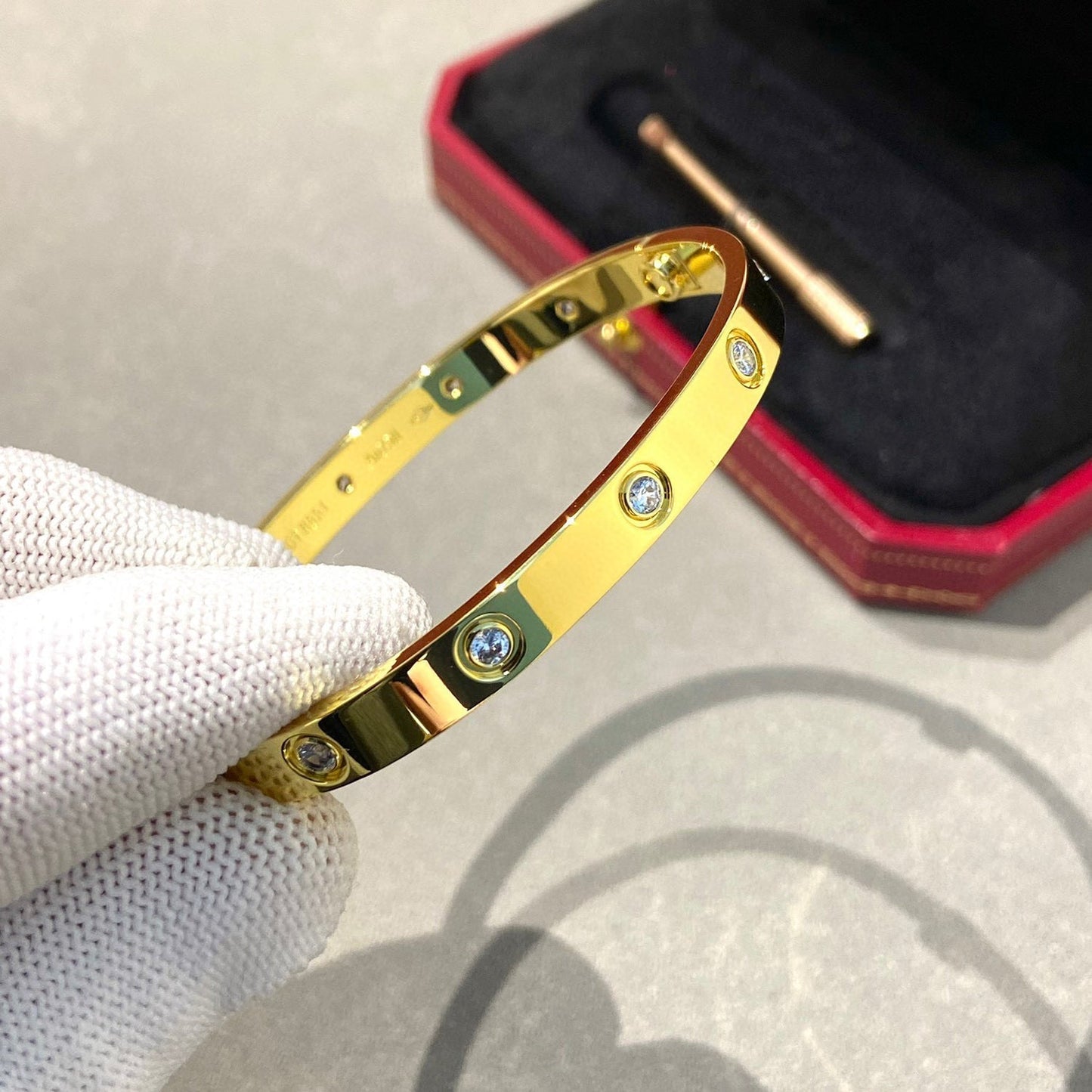 [NOBLE AURA]LOVE BRACELET 6.1MM 10 DIAMONDS