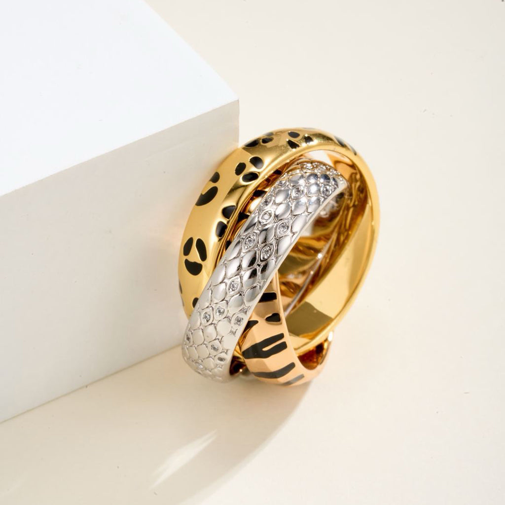 [NOBLE AURA]TRINITY  RING LEOPARD PRINT