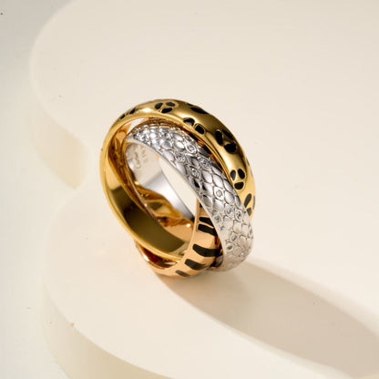 [NOBLE AURA]TRINITY  RING LEOPARD PRINT