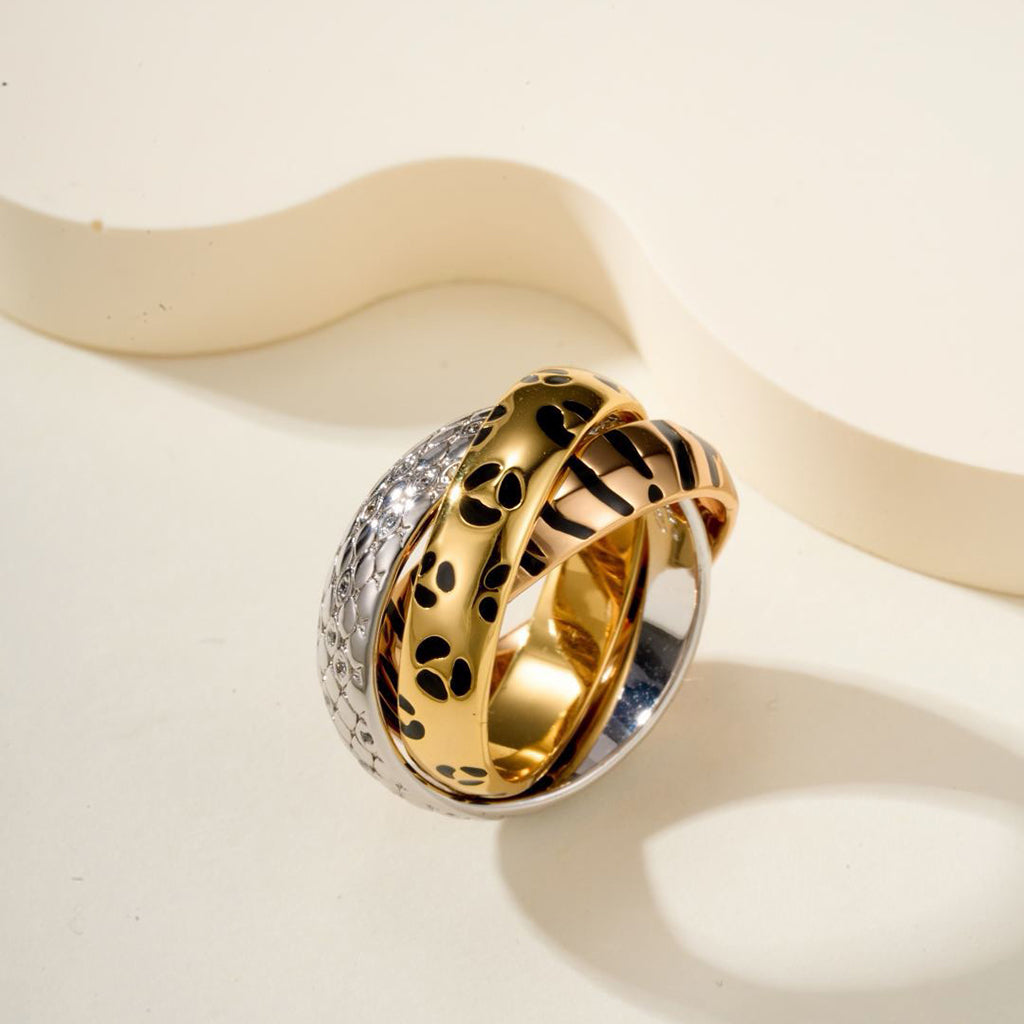 [NOBLE AURA]TRINITY  RING LEOPARD PRINT