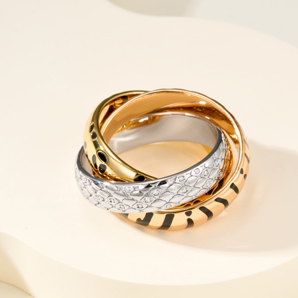 [NOBLE AURA]TRINITY  RING LEOPARD PRINT