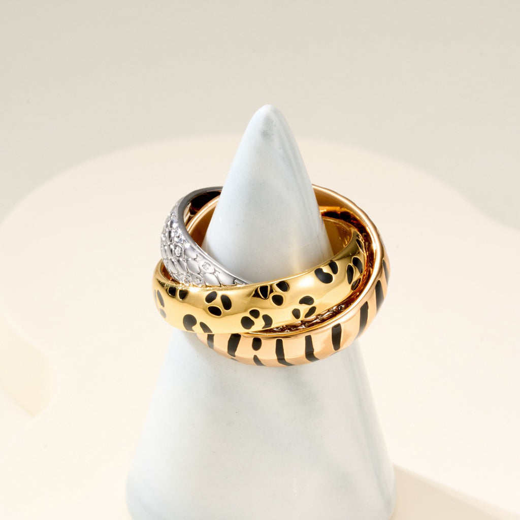 [NOBLE AURA]TRINITY  RING LEOPARD PRINT