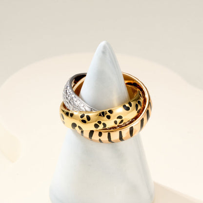 [NOBLE AURA]TRINITY  RING LEOPARD PRINT