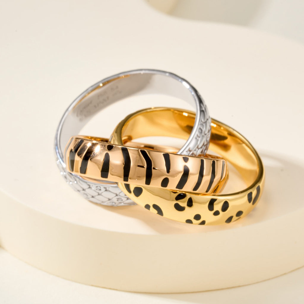 [NOBLE AURA]TRINITY  RING LEOPARD PRINT