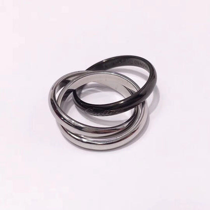 [NOBLE AURA]TRINITY 3.2MM RING BLACK CERAMIC