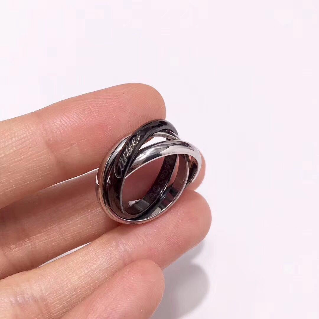 [NOBLE AURA]TRINITY 3.2MM RING BLACK CERAMIC