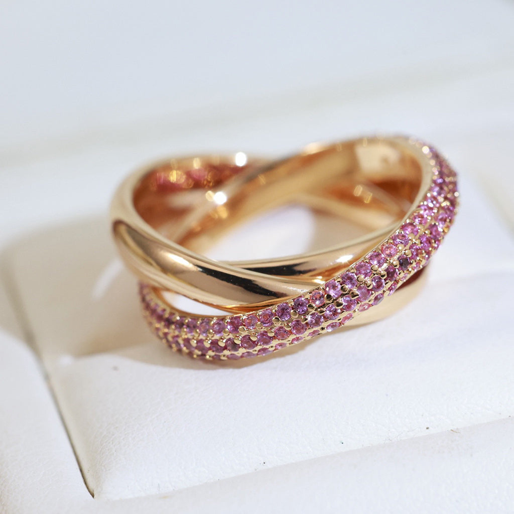 [NOBLE AURA]TRINITY 3.2MM RING PINK DIAMOND