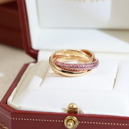 [NOBLE AURA]TRINITY 3.2MM RING PINK DIAMOND