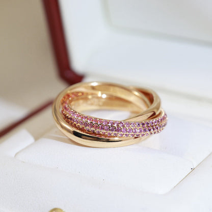 [NOBLE AURA]TRINITY 3.2MM RING PINK DIAMOND