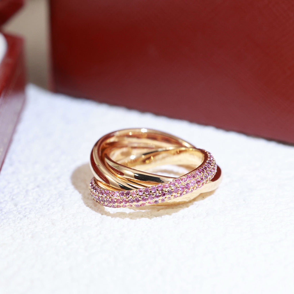 [NOBLE AURA]TRINITY 3.2MM RING PINK DIAMOND