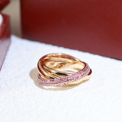 [NOBLE AURA]TRINITY 3.2MM RING PINK DIAMOND