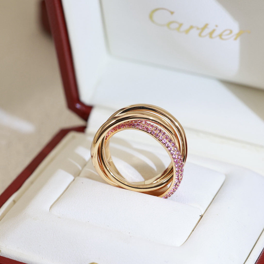 [NOBLE AURA]TRINITY 3.2MM RING PINK DIAMOND