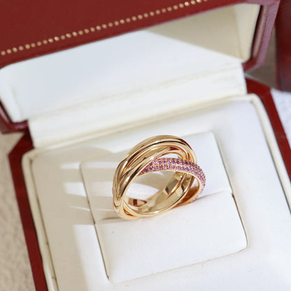 [NOBLE AURA]TRINITY 3.2MM RING PINK DIAMOND